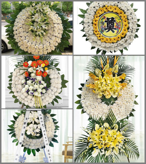 山东济宁鱼台县张黄镇西刘村花圈速递